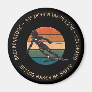 Breckenridge, Colorado - weiblicher Skier, Goldtex Magnet