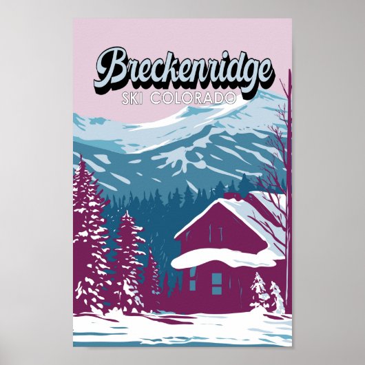 Breckenridge Colorado Winter Art Vintag Poster (Vorne)