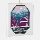 Breckenridge Colorado Winter Skigebiet Keramikornament (Rechts)