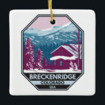 Breckenridge Colorado Winter Skigebiet Keramikornament<br><div class="desc">Breckenridge Winter Art Design zeigt die Winterlandschaft.</div>
