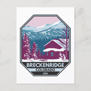 Breckenridge Colorado Winter Skigebiet Postkarte