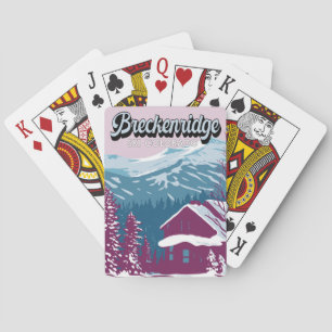 Breckenridge Colorado Winterkunst Vintage Spielkarten