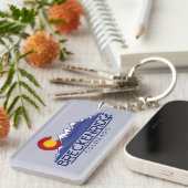 Breckenridge Colorado wood mountains keychain Schlüsselanhänger (Vorderseite rechts)