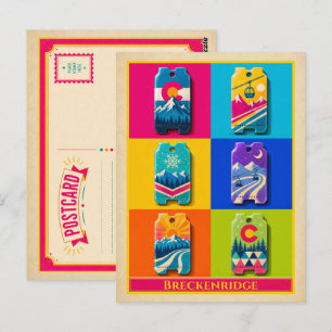 Breckenridge Postkarte Colorado Ski Ticket Vintage