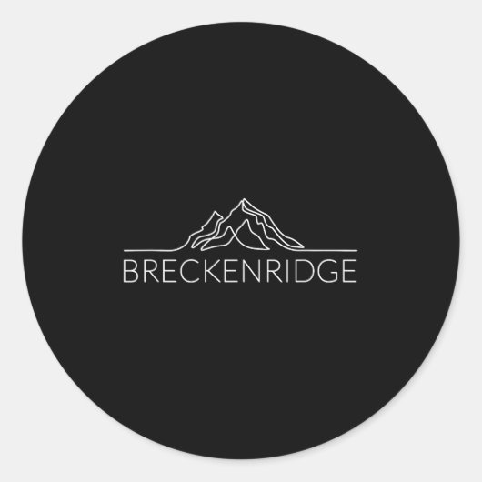 Breckenridge Ski Retro Athlete Design Runder Aufkleber (Vorderseite)