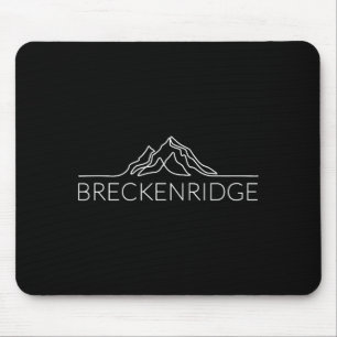 Breckenridge Skifahren Retro Athlet Design Mousepad
