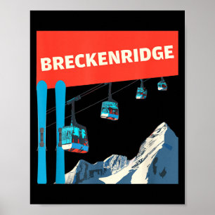 Breckenridge Skifahren - Retro Breckenridge Ski  Poster