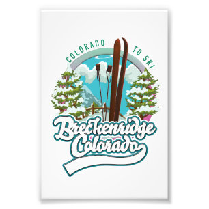Breckenridge, Vintages Colorado-Skilogo Fotodruck