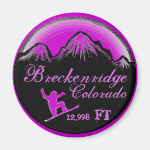 Breckenriemen Colorado lila Snowboard-Kunstmagnet Magnet