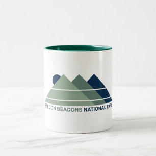 Brecon-Beacons-Nationalpark-Bergsonne Zweifarbige Tasse