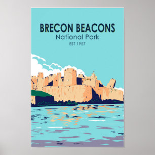 Brecon Beacons Nationalpark Caerphilly Poster