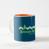 Brecon Beacons Nationalpark Retro Zweifarbige Tasse (Vorderseite Links)
