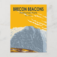 Brecon Beacons Nationalpark Wales Pen Y Fan Retro