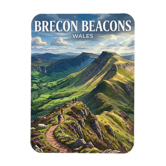 Brecon Beacons Wales Magnet (Vertikal)