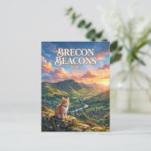 Brecon Beacons Wales Postkarte (Stehend Vorderseite)