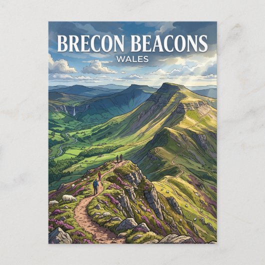 Brecon Beacons Wales Postkarte (Vorderseite)