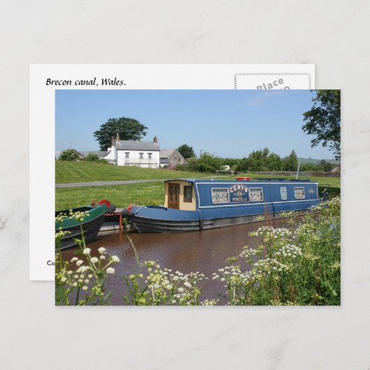 Brecon Canal Postkarte (Vorne/Hinten)