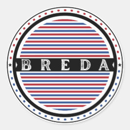 Breda City Pride Emblem – Dutch Identity Runder Aufkleber