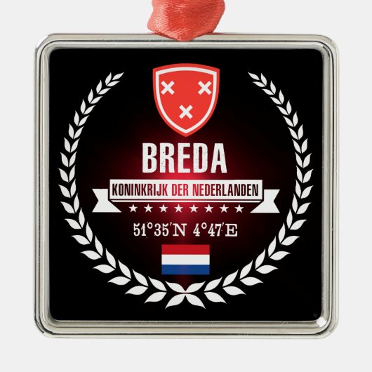 Breda Silbernes Ornament (Vorne)