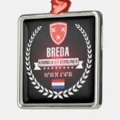 Breda Silbernes Ornament (Links)