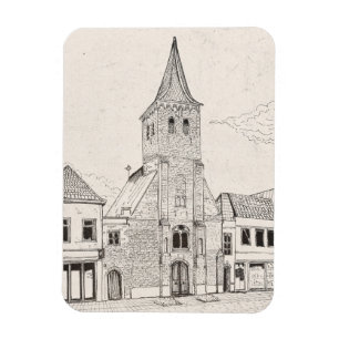 Breda Vintag Architecture Sketch Art Magnet