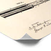 Breech Loading Gun 1883 Patent Art - Old Peper Poster (Ecke)
