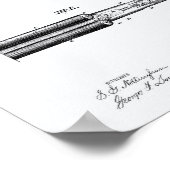 Breech Loading Gun 1883 Patent Art - Weißbuch Poster (Ecke)