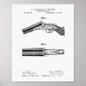 Breech Loading Gun 1883 Patent Art - Weißbuch Poster (Vorne)