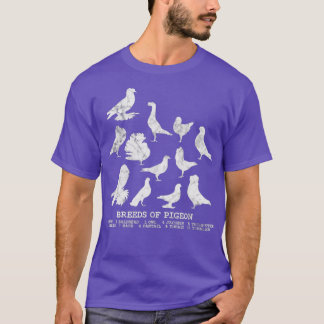 Breeds of Tauben for Pigeon lover T-Shirt