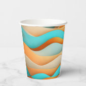 Breeze & Blush Paper Cup Soft Abstrakte Erfrischun Pappbecher (Rückseite)