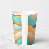 Breeze & Blush Paper Cup Soft Abstrakte Erfrischun Pappbecher (Rechts)