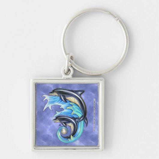 Breeze & Brine Square Schlüsselanhänger (Vorne)