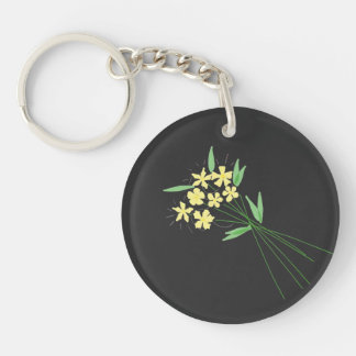 "Breeze in Bloom" – Handgezeichnetes florales Schl Schlüsselanhänger