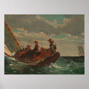 Breezing Up (Ein günstiger Wind) von Winslow Homer Poster