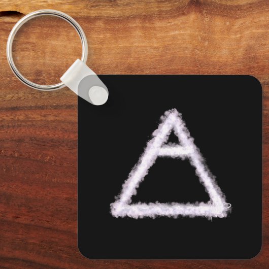 Breezy Air Element Alchemy Symbol Metal Schlüsselanhänger (Vorderseite)