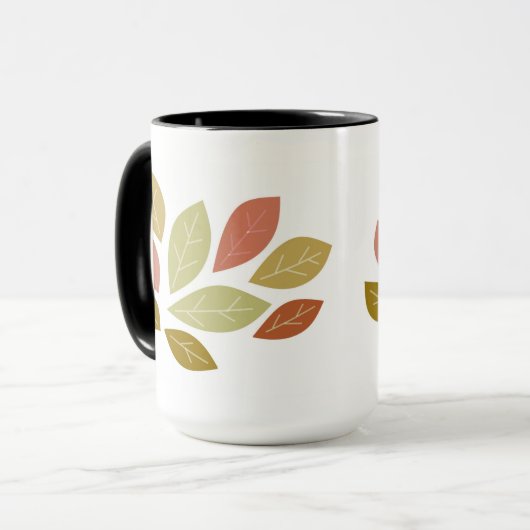 Breezy Autumn Leaves Tasse (Vorderseite Links)