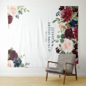 Breezy Burgundy Backdrop Foto Booth Wedding Wandteppich (Beispiel (Horizontal))