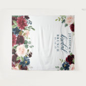 Breezy Burgundy Brautparty Backdrop Foto Stand Wandteppich (Vorderseite (Horizontal))