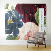 Breezy Burgundy Wedding Backdrop Foto Stand Wandteppich (Beispiel (Horizontal))