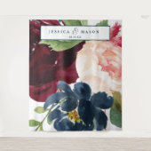 Breezy Burgundy Wedding Backdrop Foto Stand Wandteppich (Vorderseite)