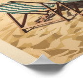 Breezy Days in Brighton – British Seaside Coastal Poster (Ecke)