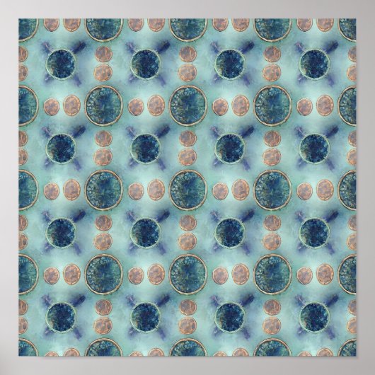 Breezy Patina Wallpaper with Ethereal Mist Texture Poster (Vorne)