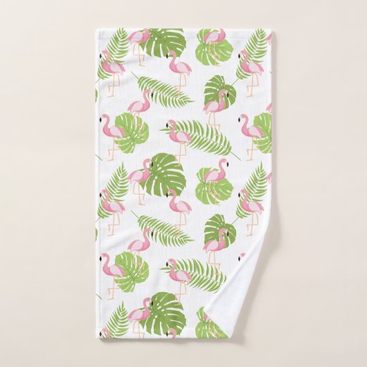 Breezy Pink Flamingo Muster Badhandtuch Set (Handtuch)