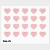 Breezy Pink Heart Valentine's Sticker (Blatt)