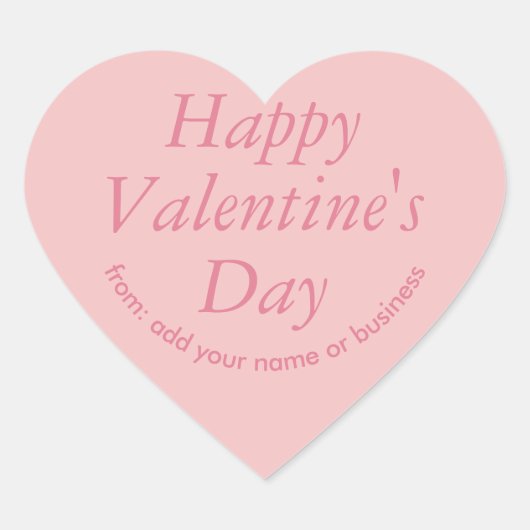 Breezy Pink Heart Valentine's Sticker (Vorderseite)