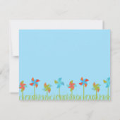 Breezy Pinwheels Einladung (Rückseite)