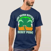 Breezy Point NY The Irish Riviera Kleeblatt Retro T-Shirt (Vorderseite)