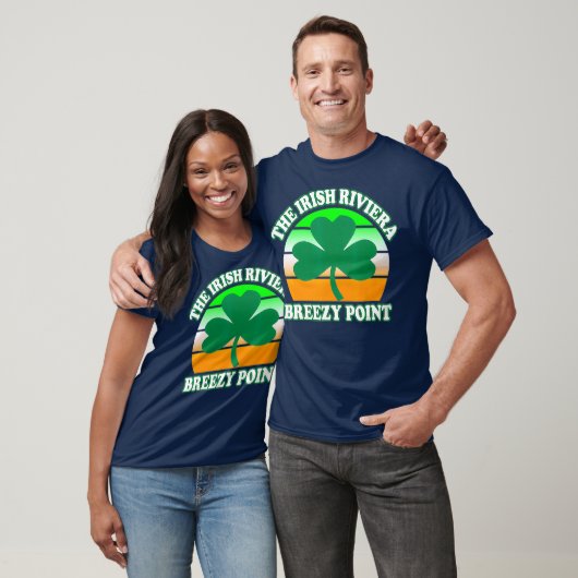 Breezy Point NY The Irish Riviera Kleeblatt Retro T-Shirt (Unisex)