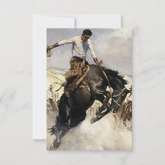 "Breezy Riding" Western Art von WHD Koerner Dankeskarte (Vorderseite)