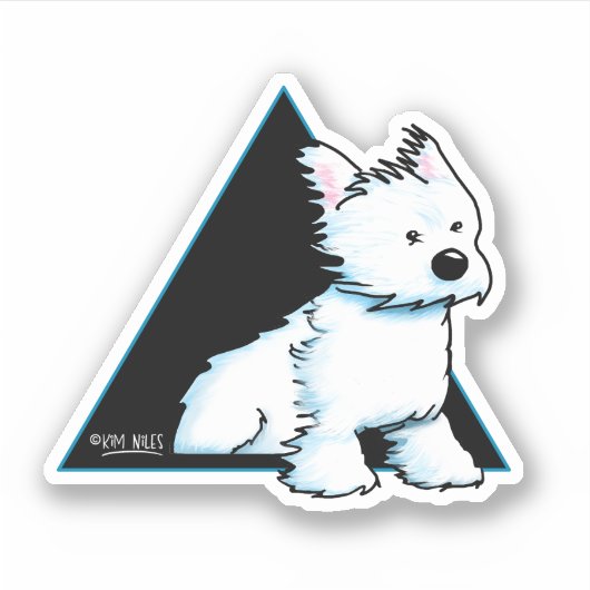 Breezy WESTIE Sticker (Vorderseite)
